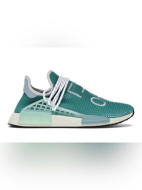 Adidas Pharrell Williams NMD Human Teal Green Lace-Up Sneakers